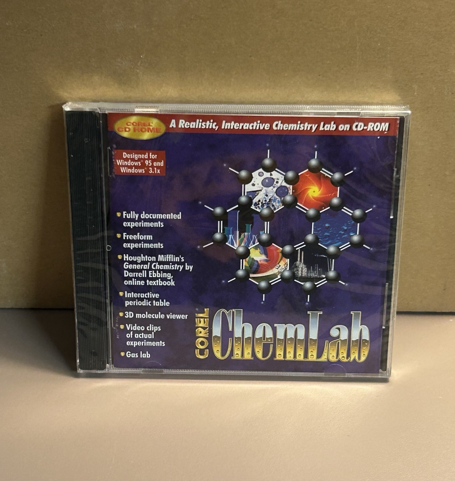 Corel ChemLab Interactive Chemistry Lab PC CD-ROM Software RARE Vintage SEALED