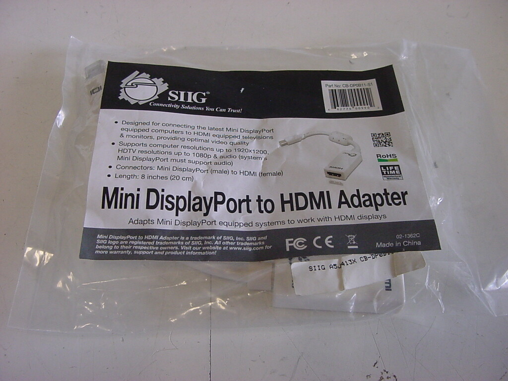 SIIG MINI DISPLAYPORT TO HDMI ADAPTER