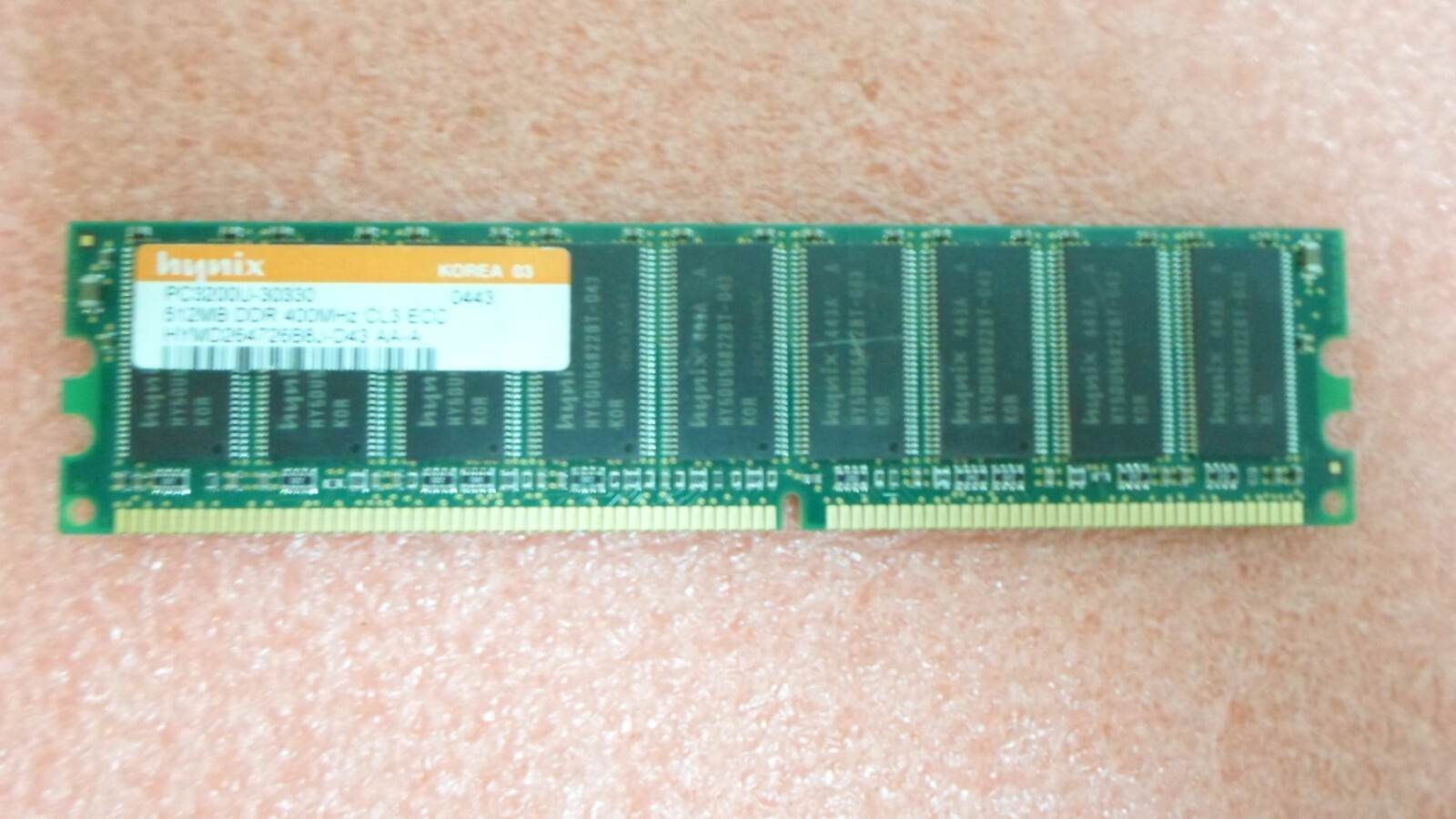 TESTED HYNIX HYMD264726B8J-D43AA-A 512MB DDR PC3200 32X8 18CHIPS 184PIN ECC