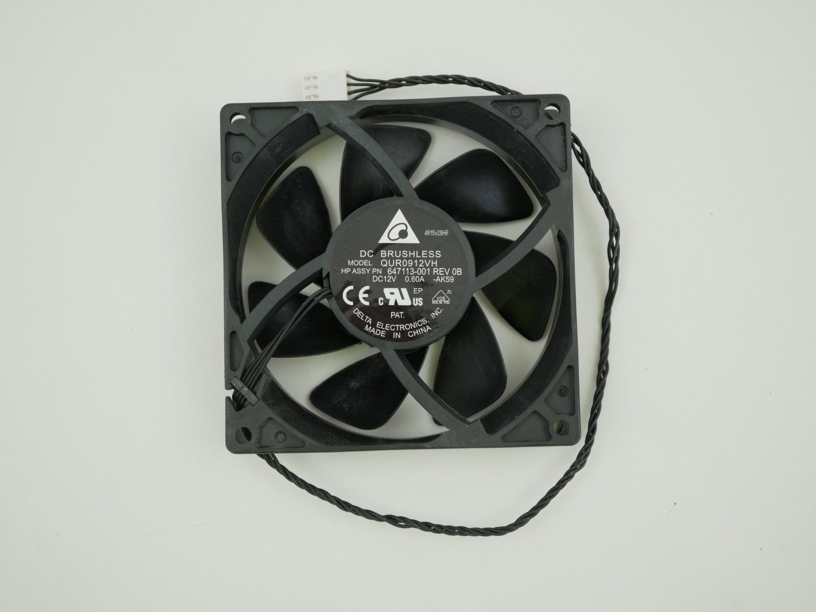HP Delta Electronics Z800 Z820 Z840 WS Case Cooling Fan QUR0912VH 647113-001