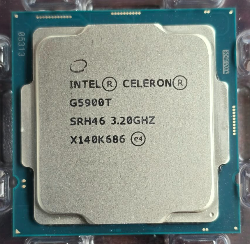 (1) Intel Celeron G5900T LGA 1200 CPU SRH46 3.2GHz Dual Core Processor, Tested