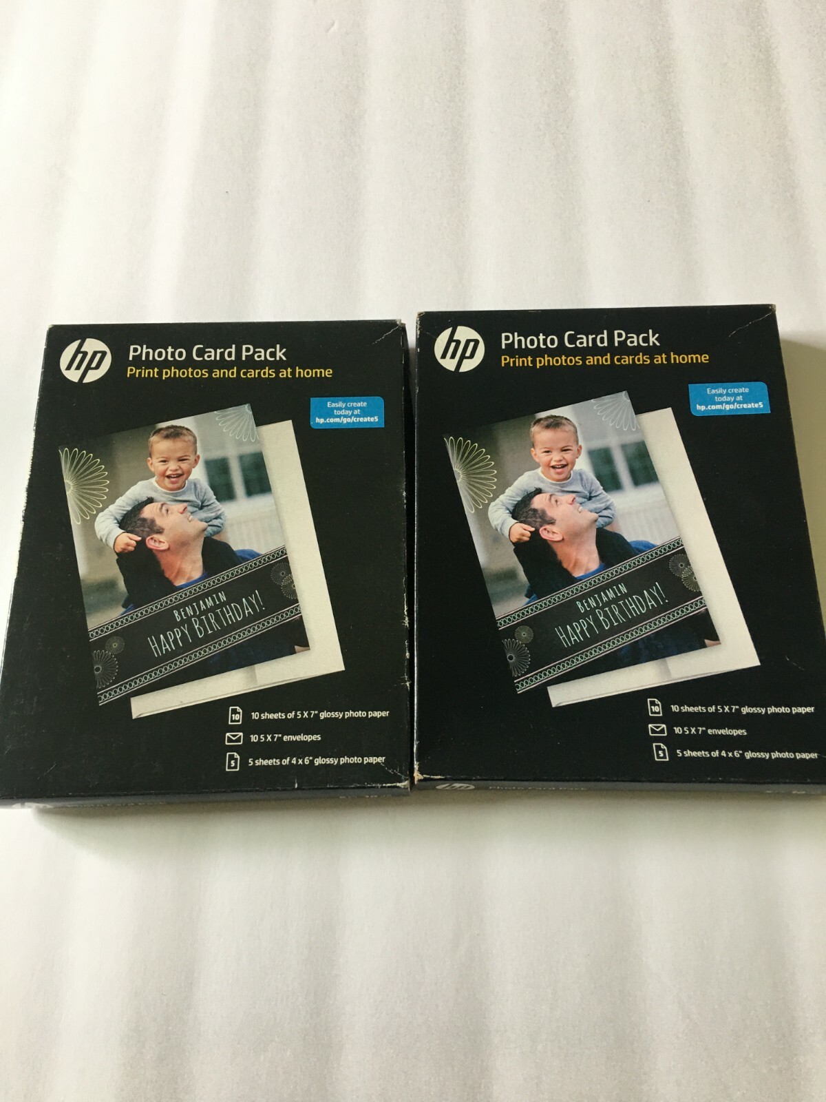 2 Packs HP Photo Card Pack SF791A 5 Sheets 