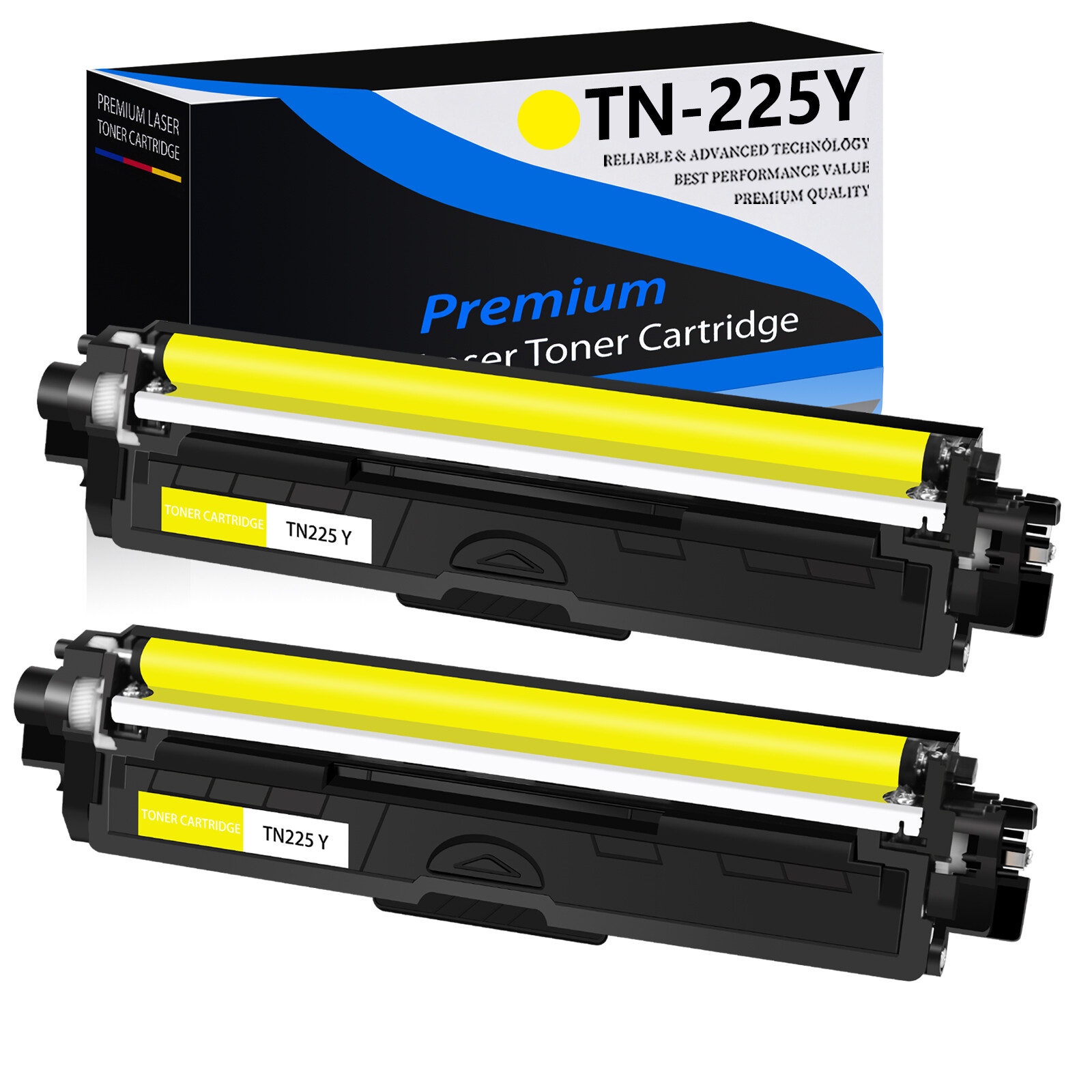 2PK TN221 TN225 Yellow Toner for Brother MFC-9130CW 9330CDW 9340CDW Printer