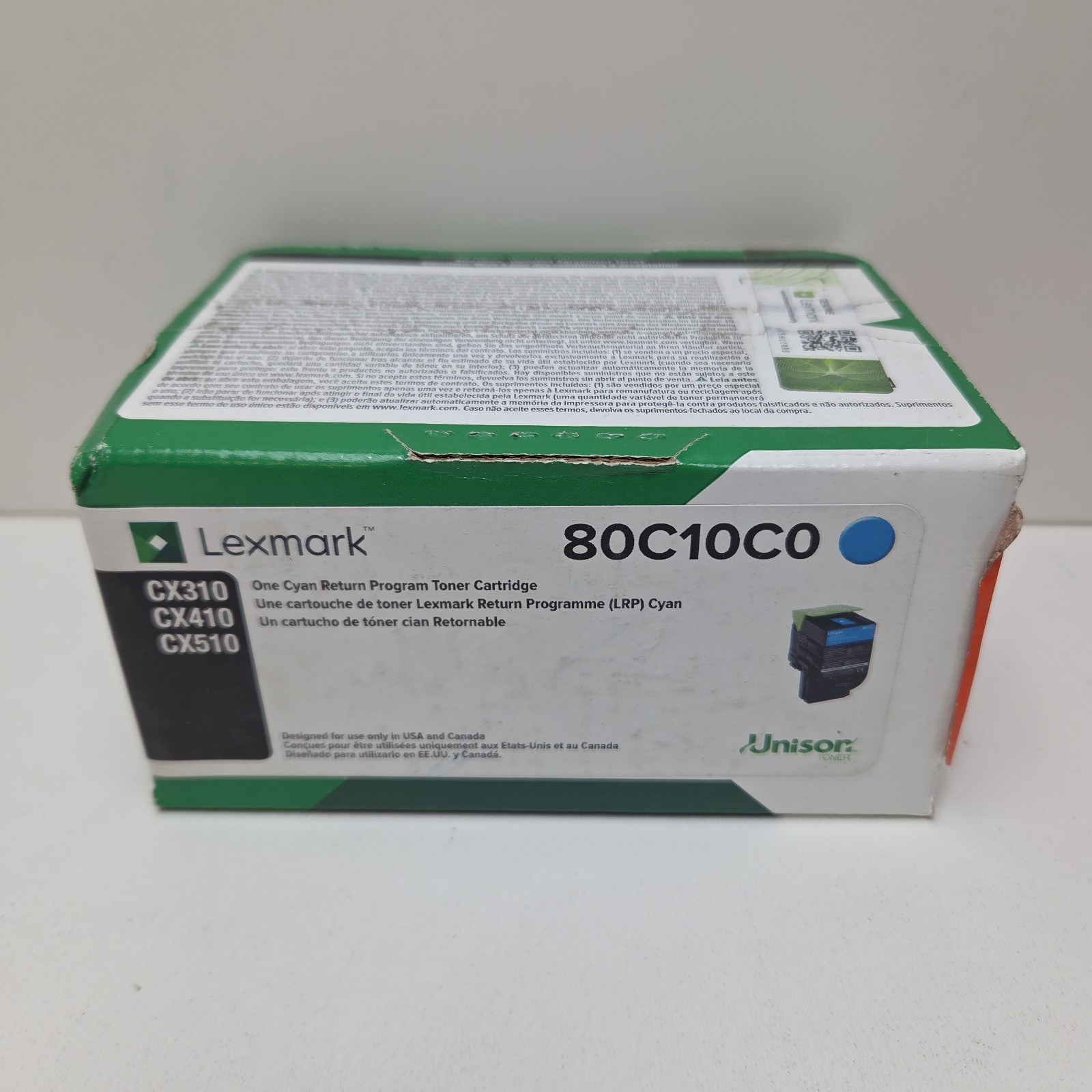 NEW - LEXMARK 80C10C0 CYAN TONER - for CX310 CX410 CX510 Sealed Box