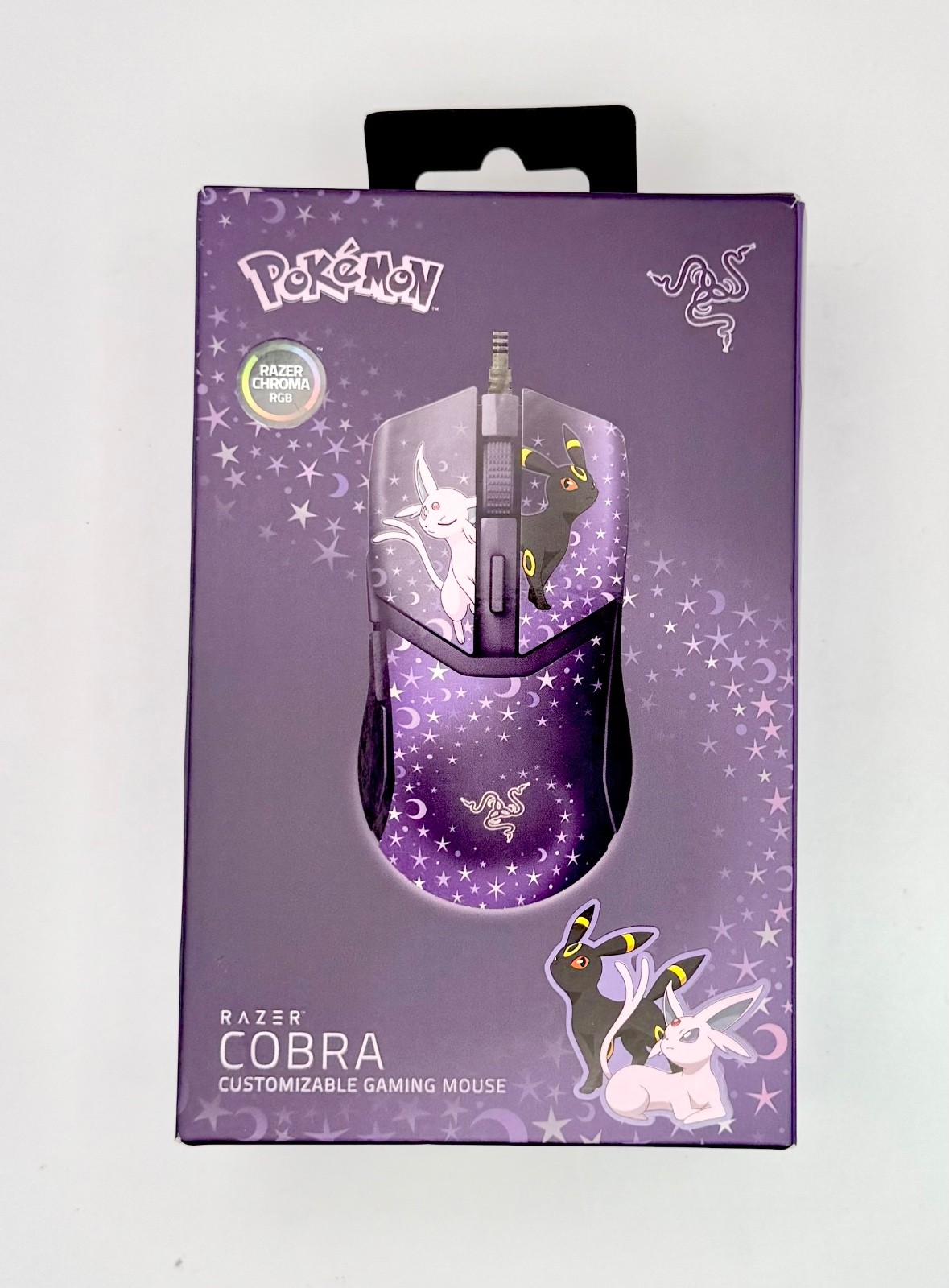 Open Box - Pokemon Razer 2026 Cobra Wired Mouse Espeon & Umbreon Edition