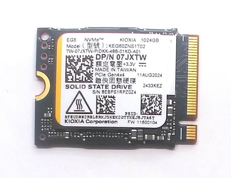 Solid State Drive Dell 7JXTW (Kioxia KEG60ZNS1T02) 1TB Solid State Drive - 3D