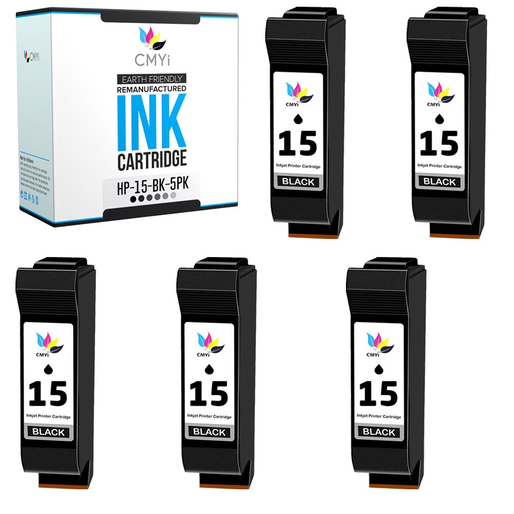 5PK Compatible CMYi HP 15 Cartridges for PSC 940 950 950xi OfficeJet V40Xi V45