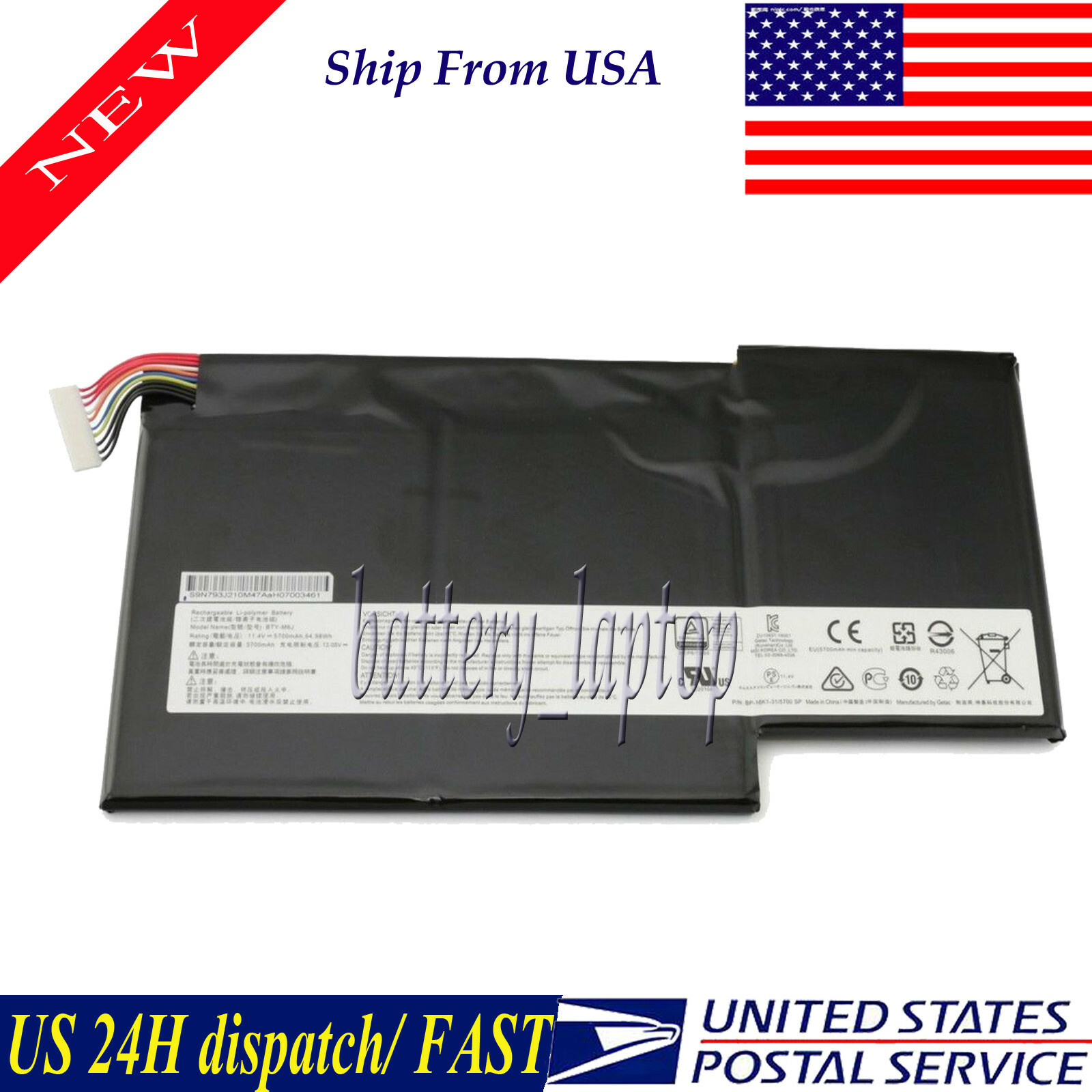 BTY-M6J Battery For MSI GS63 GS63VR GS73 GS73VR 6RF Stealth Pro 6RF-001US