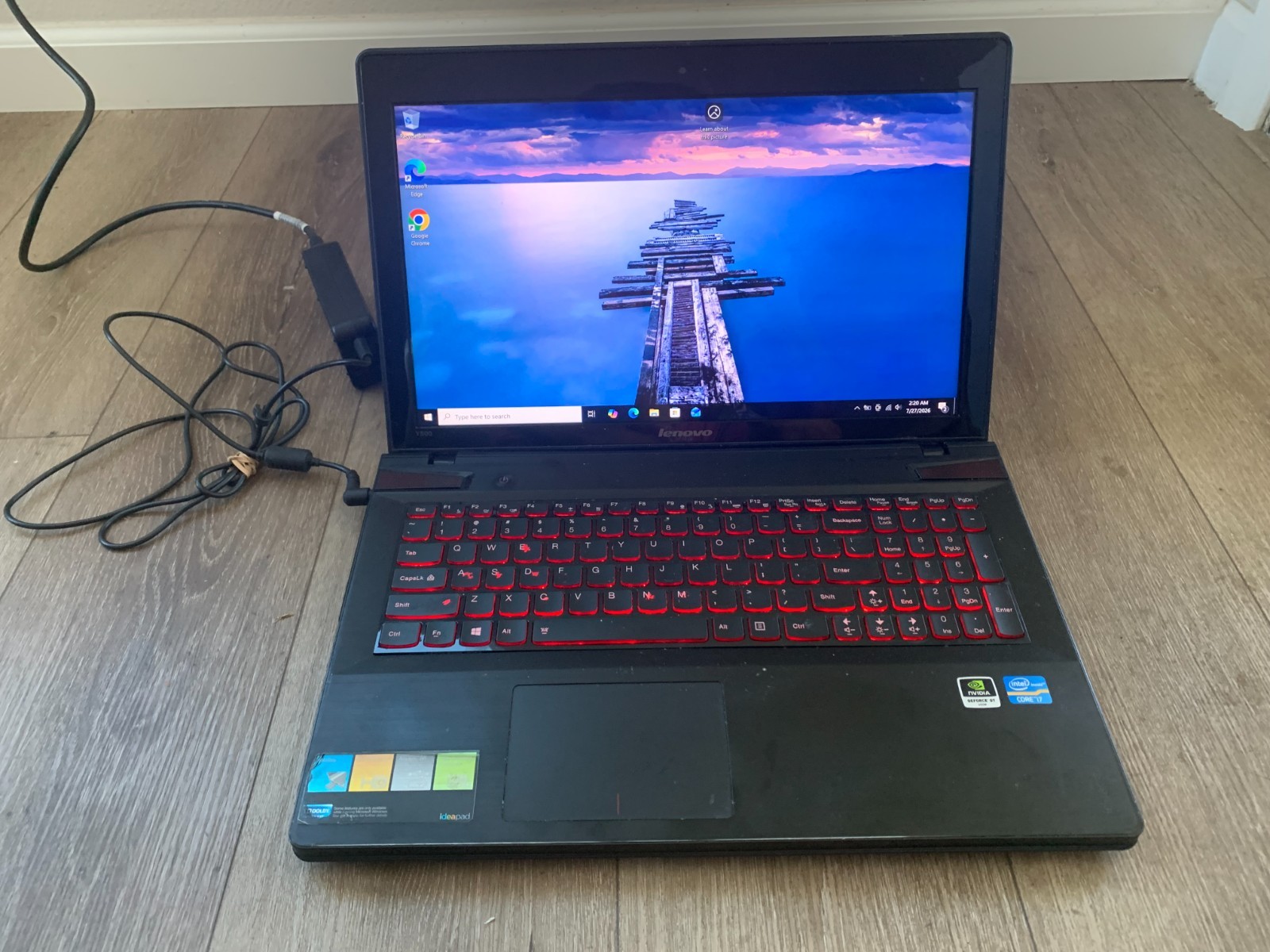 Lenovo IdeaPad Y500 15.6 Intel Core i7-3630QM 2.40GHz 8GB RAM 1TB SATA HDD Win10