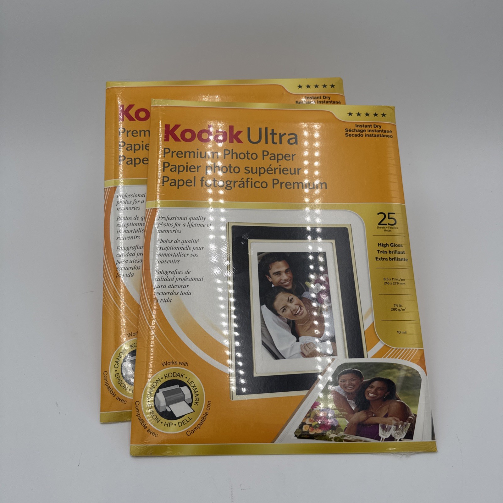 NEW Kodak Ultra Premium Photo Paper High Gloss 25 Sheets 8.5 in  x 11” ( 2 Packs