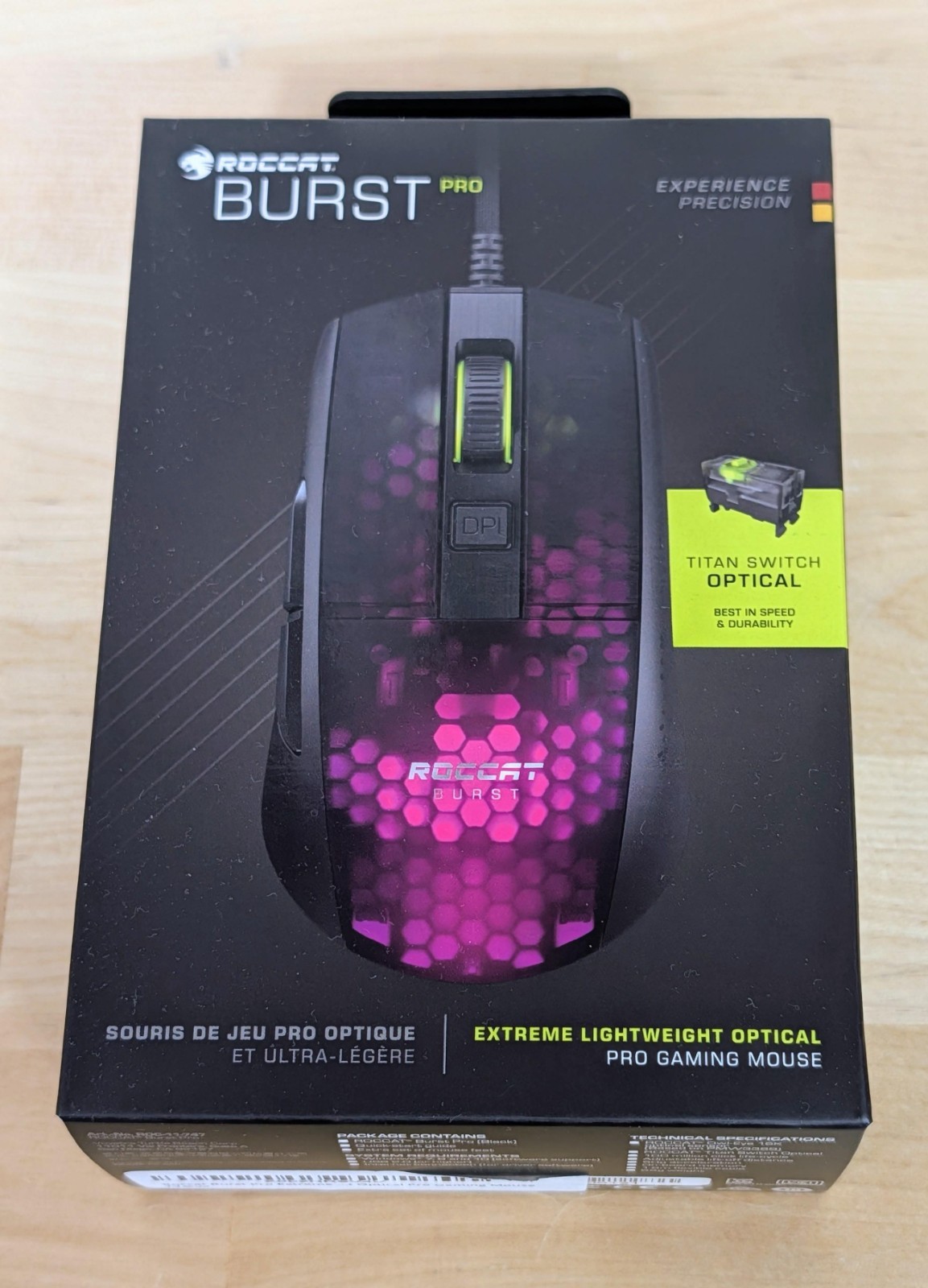 ROCCAT Burst Pro Lightweight Wired Optical Gaming Mouse - Black - ROC-11-747