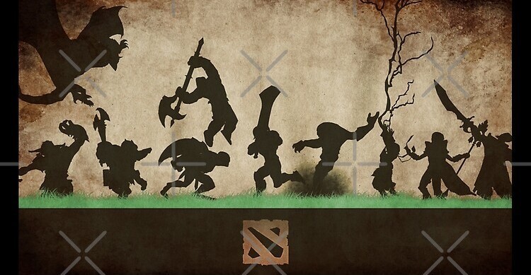 DOTA Desk Mat, Silhouette, 80x40cm / 31.5in x 15.5in, Mouse Pad, gaming deskmat