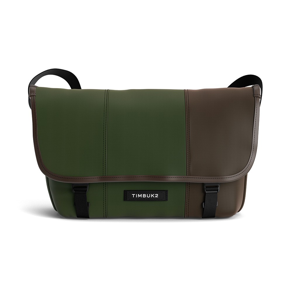 NWOT New Timbuk2 Custom Classic Messenger Bag Size Large Army Green Brown