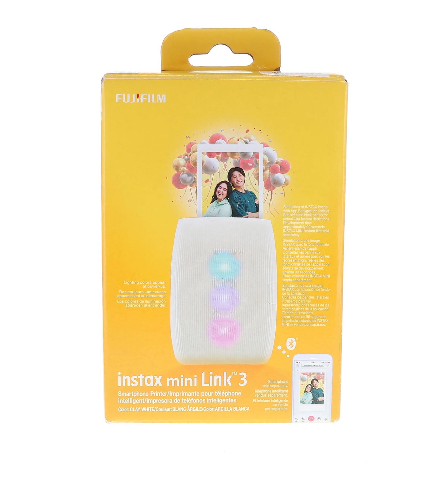 Fujifilm Instax Mini Link 3 Smartphone Printer Clay White Photo Printer