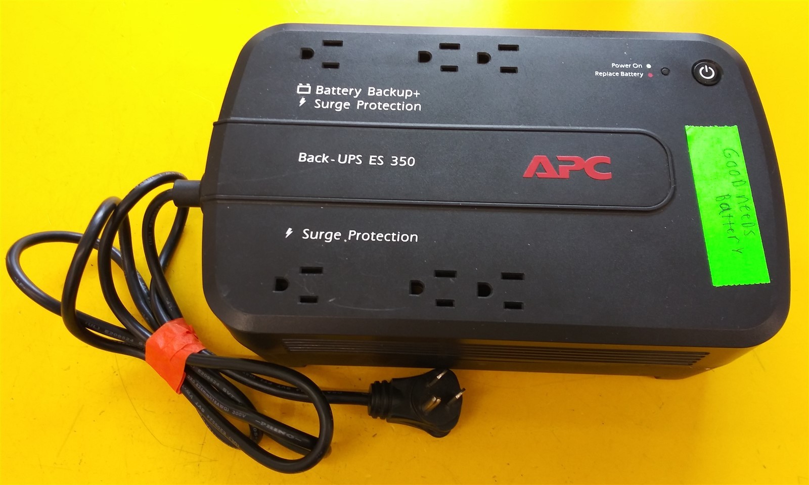 ⭐️⭐️⭐️⭐️⭐️ **Needs Battery** APC BE350G Battery Backup Surge Protector 