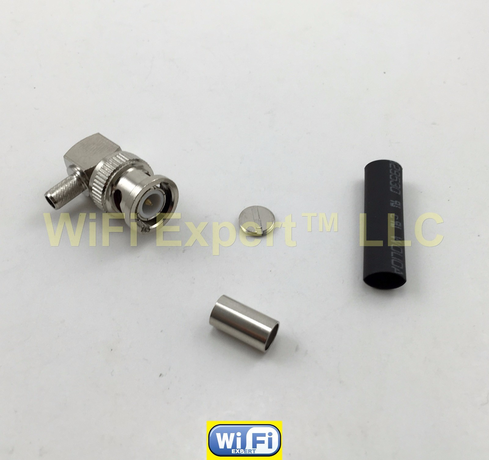 BNC right angle male plug crimp for RG58 LMR195 RG142 RG400 Cable Coonector