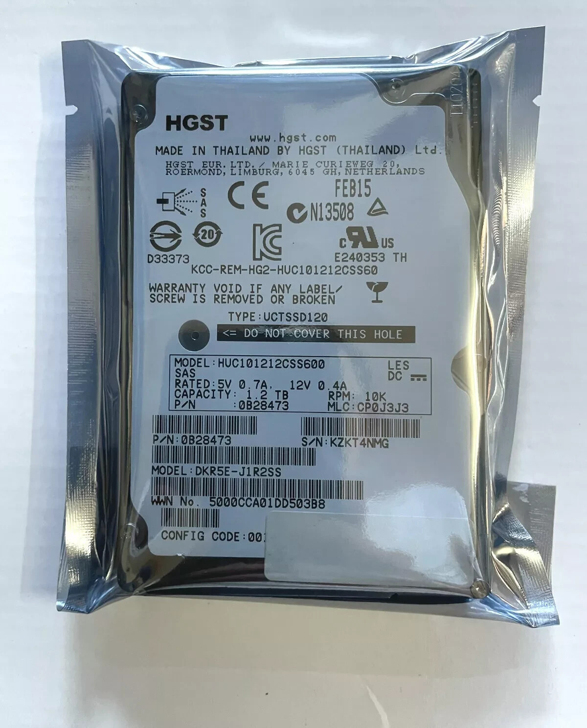 HGST 1.2TB 10K 2.5" SAS 6.0GB/s Enterprise HDD HUC101212CSS600 hard drive