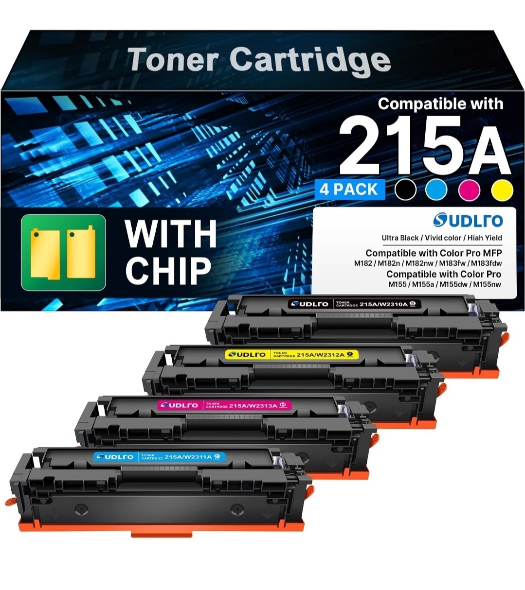 215A Toner Cartridges - 4 Pack - Black, Cyan, Magenta And Yellow Brand New