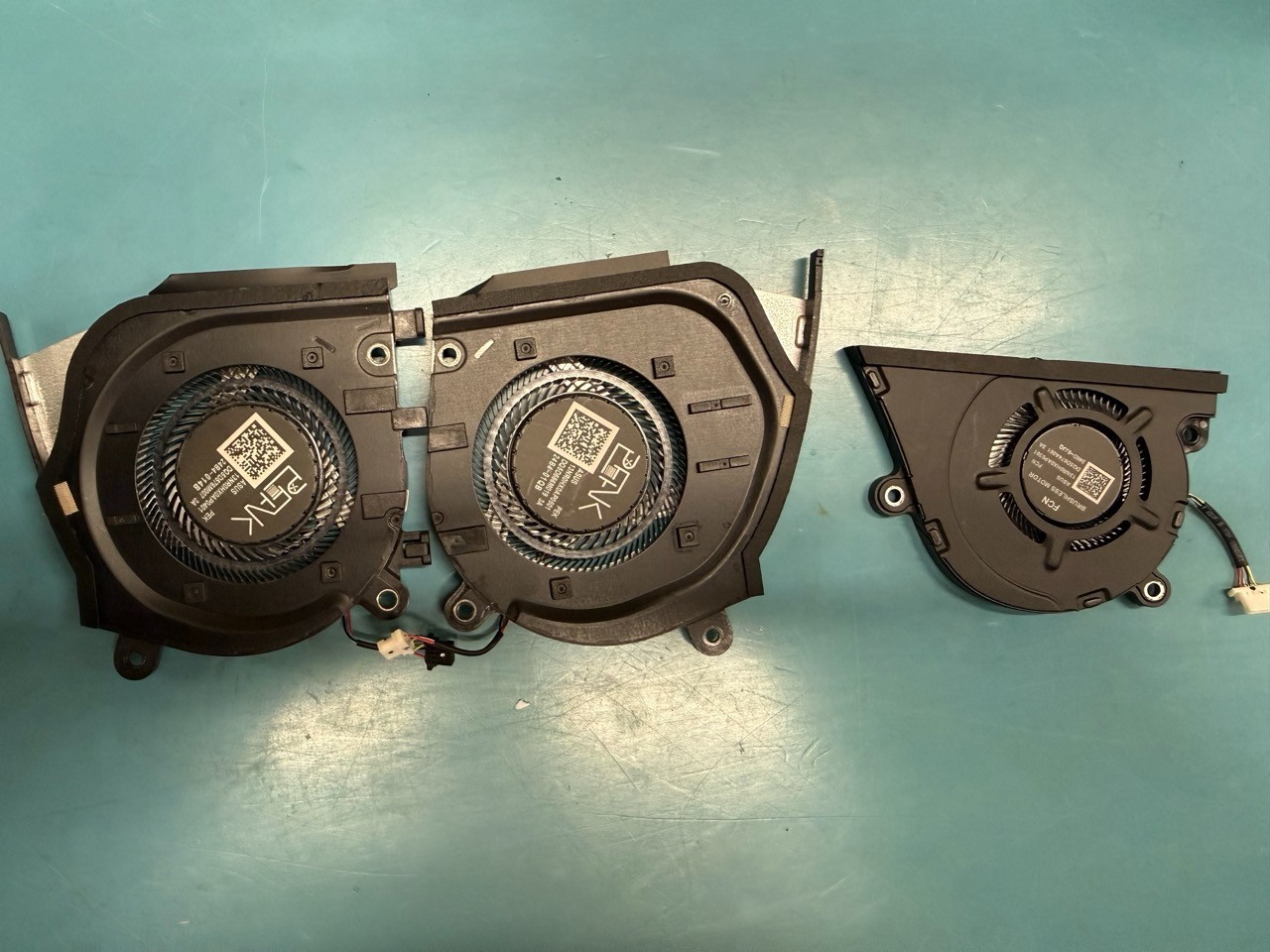 ASUS GA403UV Laptop Cooling Fans Set (3) 13NR0HX0AP0301 / AP0201 / AP0101 | Used