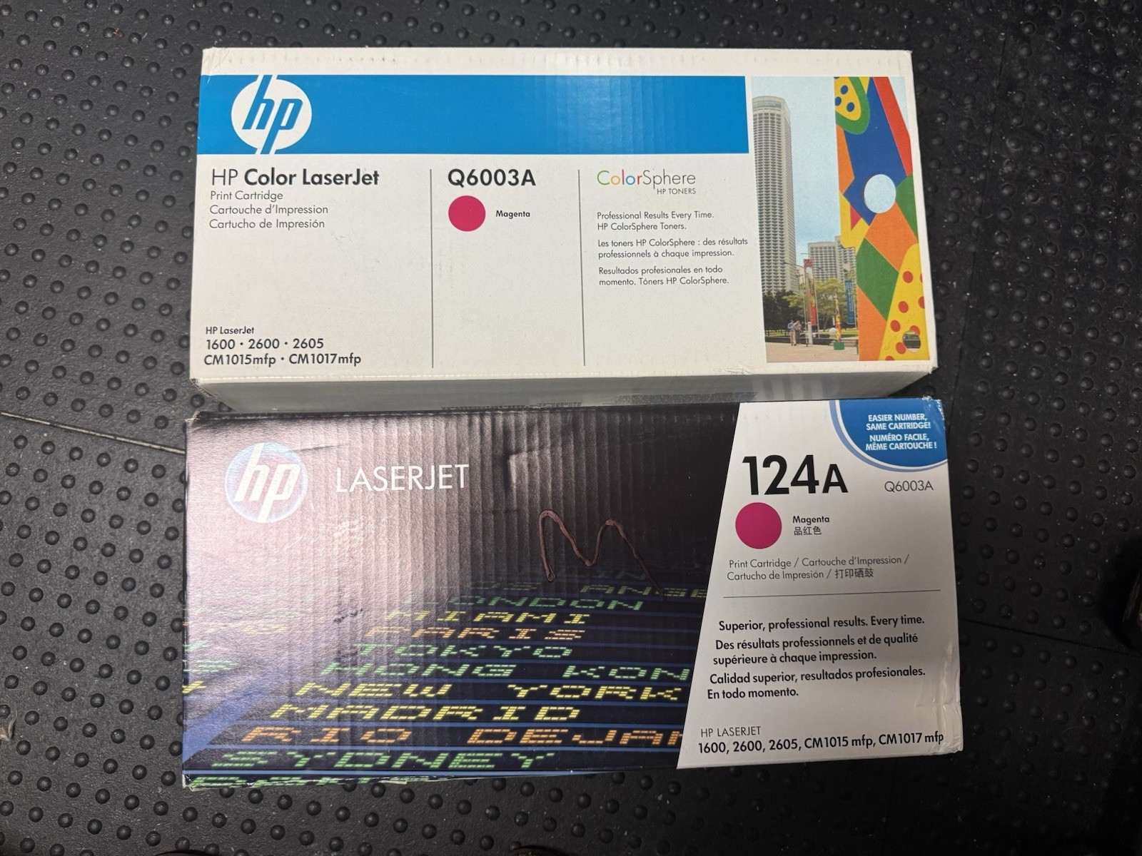 2X HP 124A Q6003A Magenta Genuine Toner for Color LaserJet 1600/2600/2605