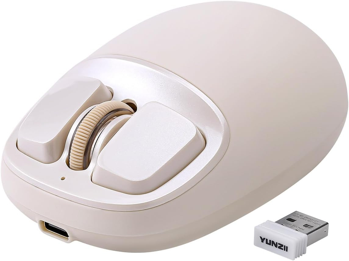 C1 Wireless Tri-Mode Wireless Mouse 4800 DPI Optical (Beige)