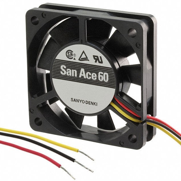 1PC Sanyo Denki Fan Tubeaxial 12VDC Square 60mmx60mmx15mm Ball 17.0 CFM