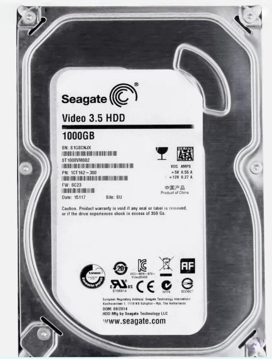 Seagate ST1000VM002 Pipeline HD 5900RPM 1TB SATA 3.5" PC CCTV DVR HDD Hard Drive