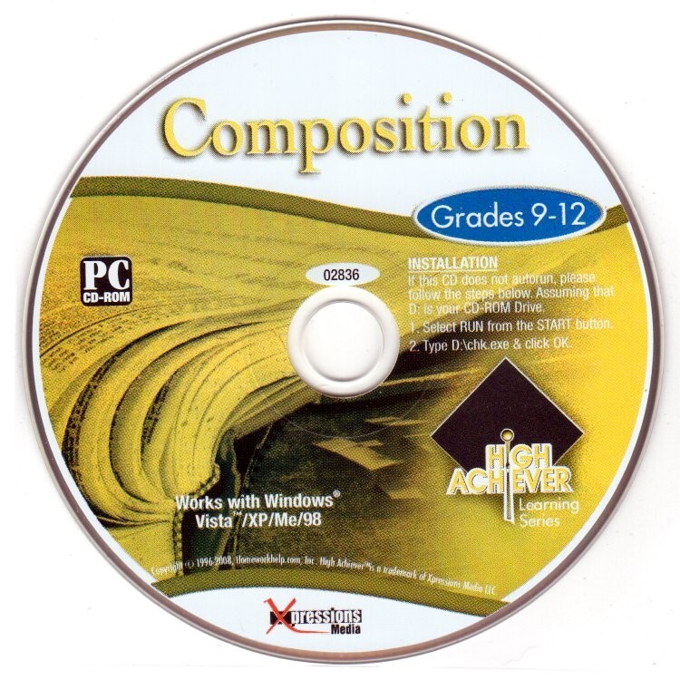 High Achiever Composition (Grades 9-12) CD-ROM for Win - NEW CD in SLEEVE