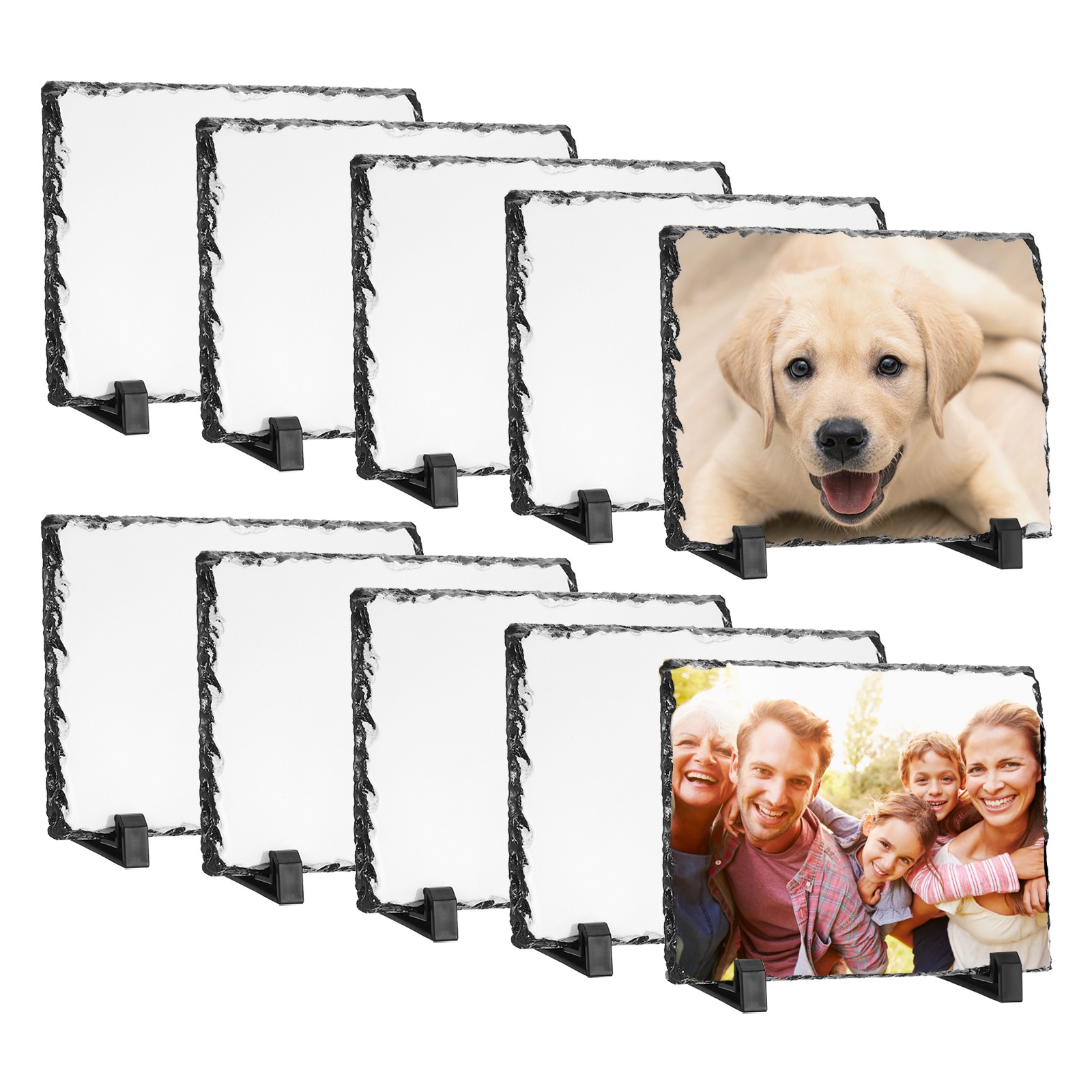 10Pcs Sublimation Slate Blanks Rectangular 7.9 x 6"