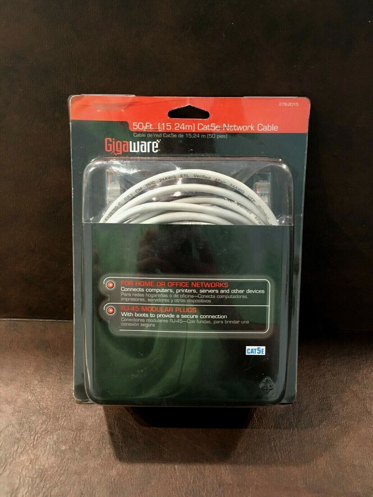 RadioShack Gigaware 50 ft. Cat5e Ethernet Network Cable NEW W/ EXTRA CABLES
