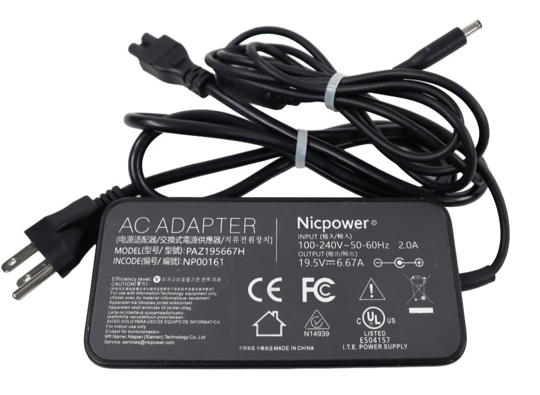 Nicpower 130W AC Adapter PAZ195667H 19.5V 6.67A Laptop Power Supply Charger Cord