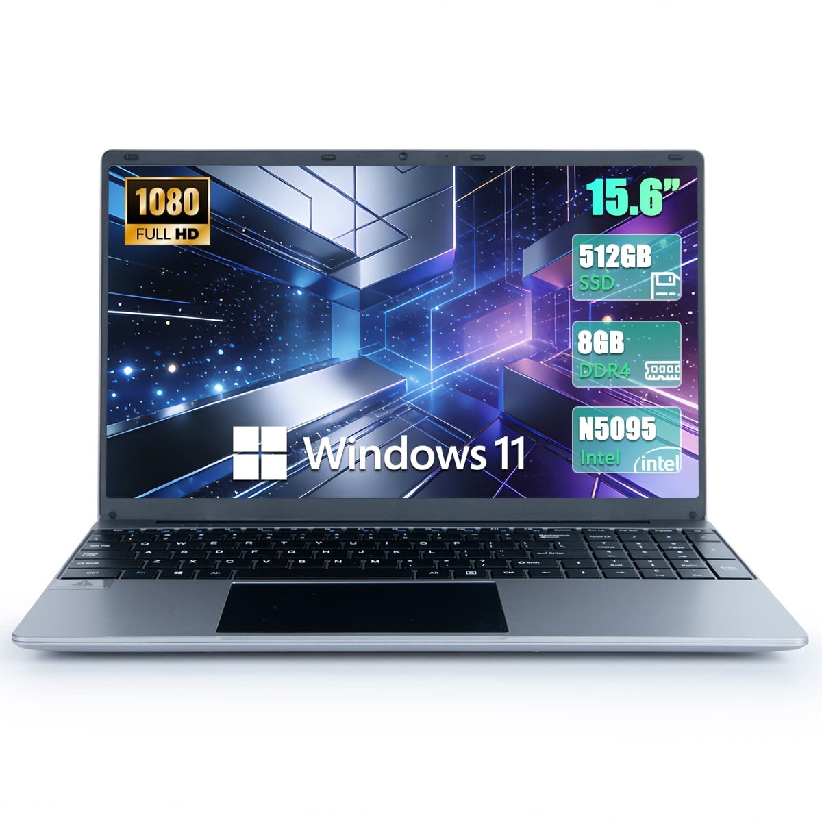 NEW 15.6'' Laptop 8GB DDR4 512GB SSD Quad-Core Intel Celeron Computer Windows 11