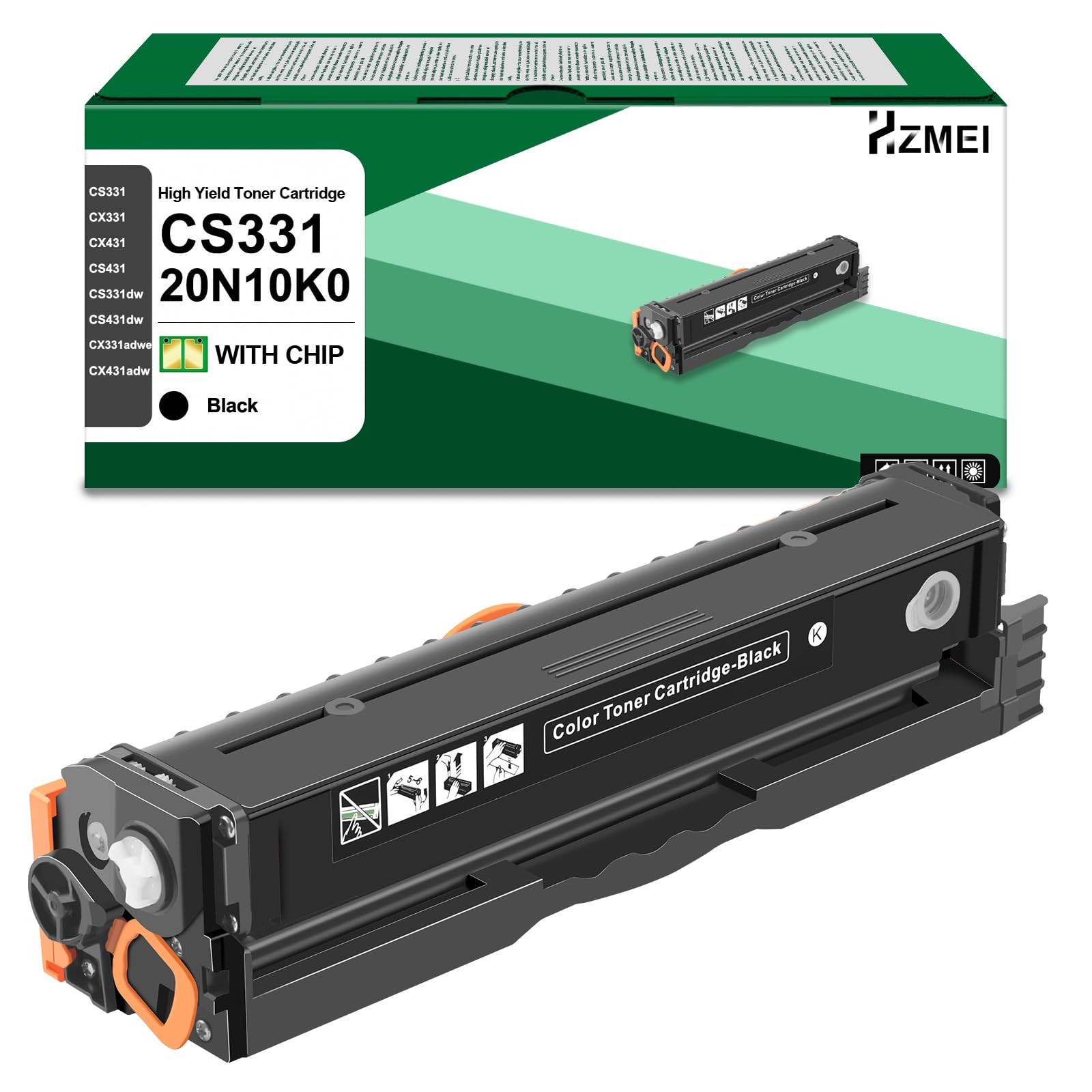 High Yield Black Toner Cartridge CS331 CX331 20N10K0