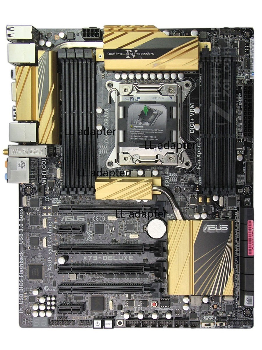 For ASUS X79-DELUXE motherboard X79 LGA2011 8*DDR3 64G ATX Tested ok