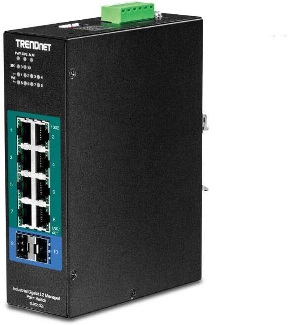 TRENDnet TI-PG102i 10-Port Industrial Gigabit L2 (Renewed)