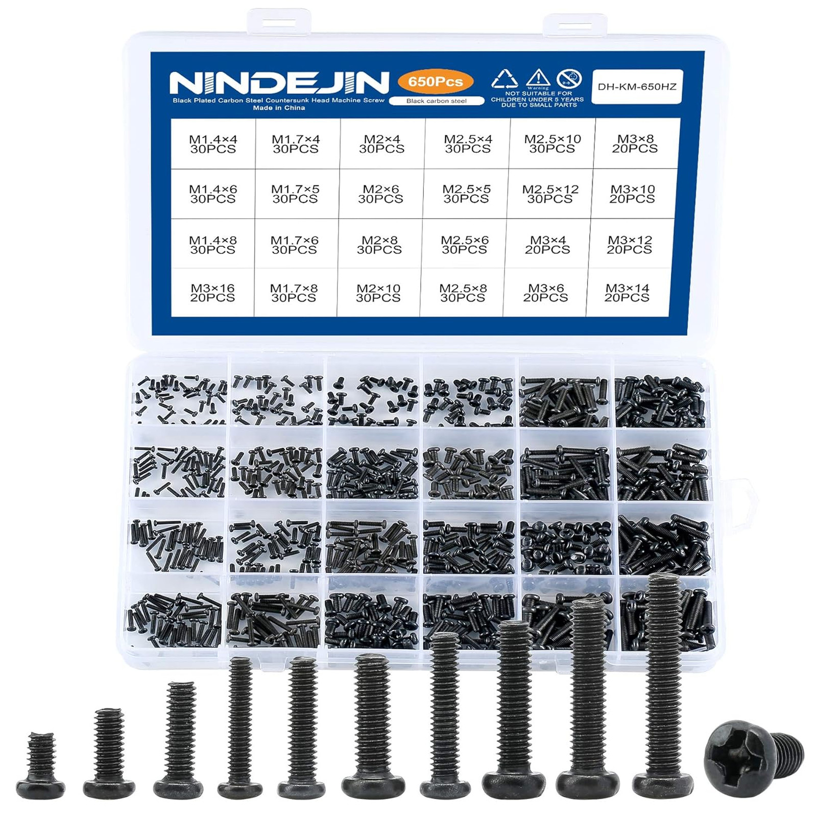 Laptop Computer Screws Kit 650 Pcs Carbon Steel Repair Set for Computers