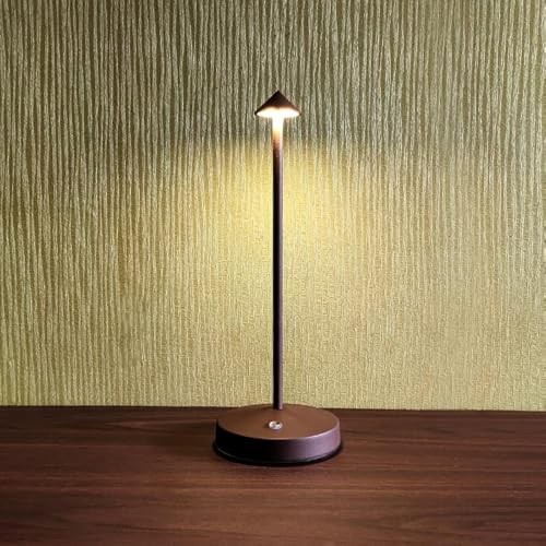 Cordless Table Lamps,Rechargeable Led Touch Bar Lamp, Portable Battery Rust