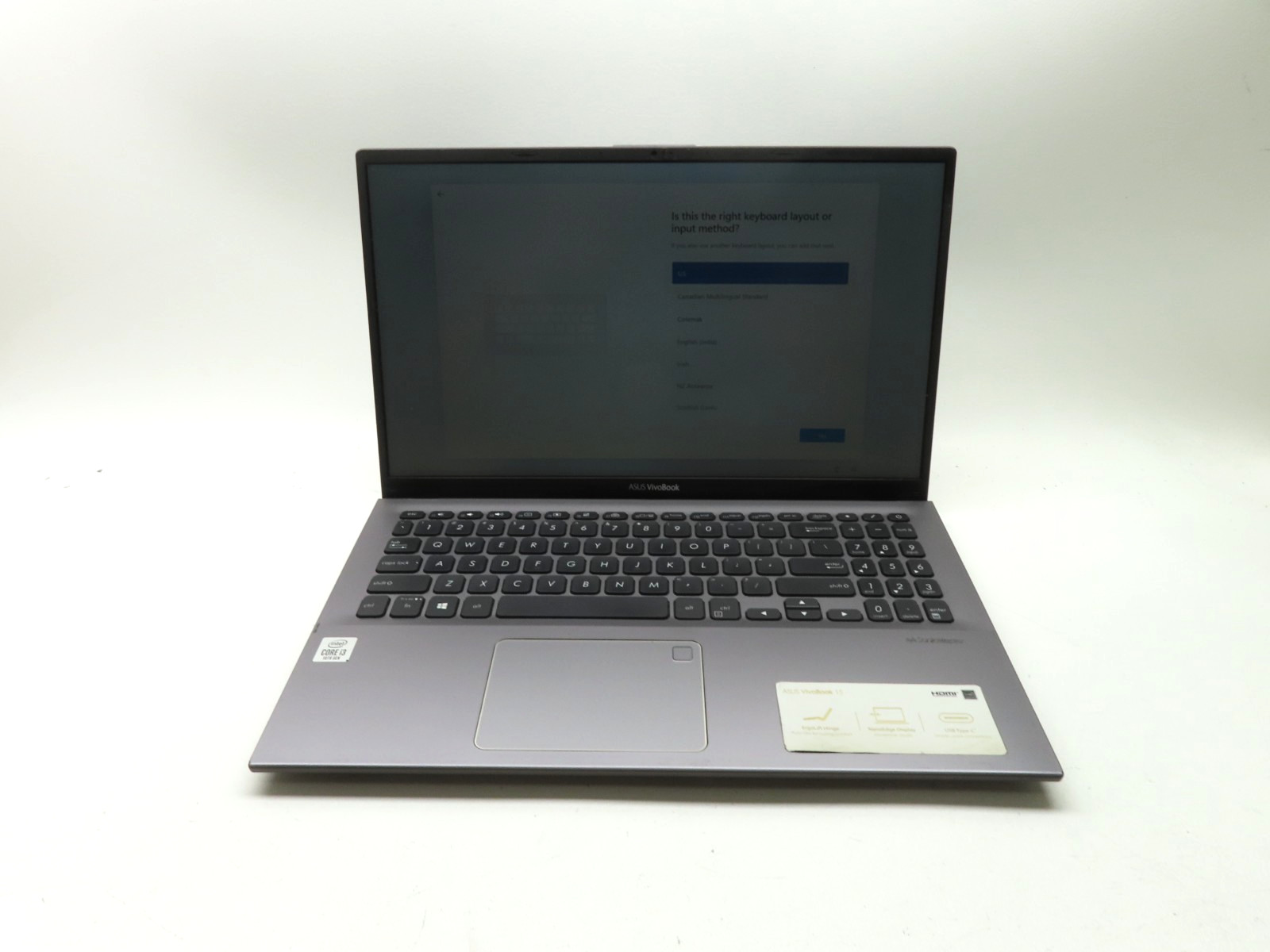 ASUS VivoBook F512J 15.6" Intel Core i3-1005G1 1.2GHz 8GB RAM 128GB SSD