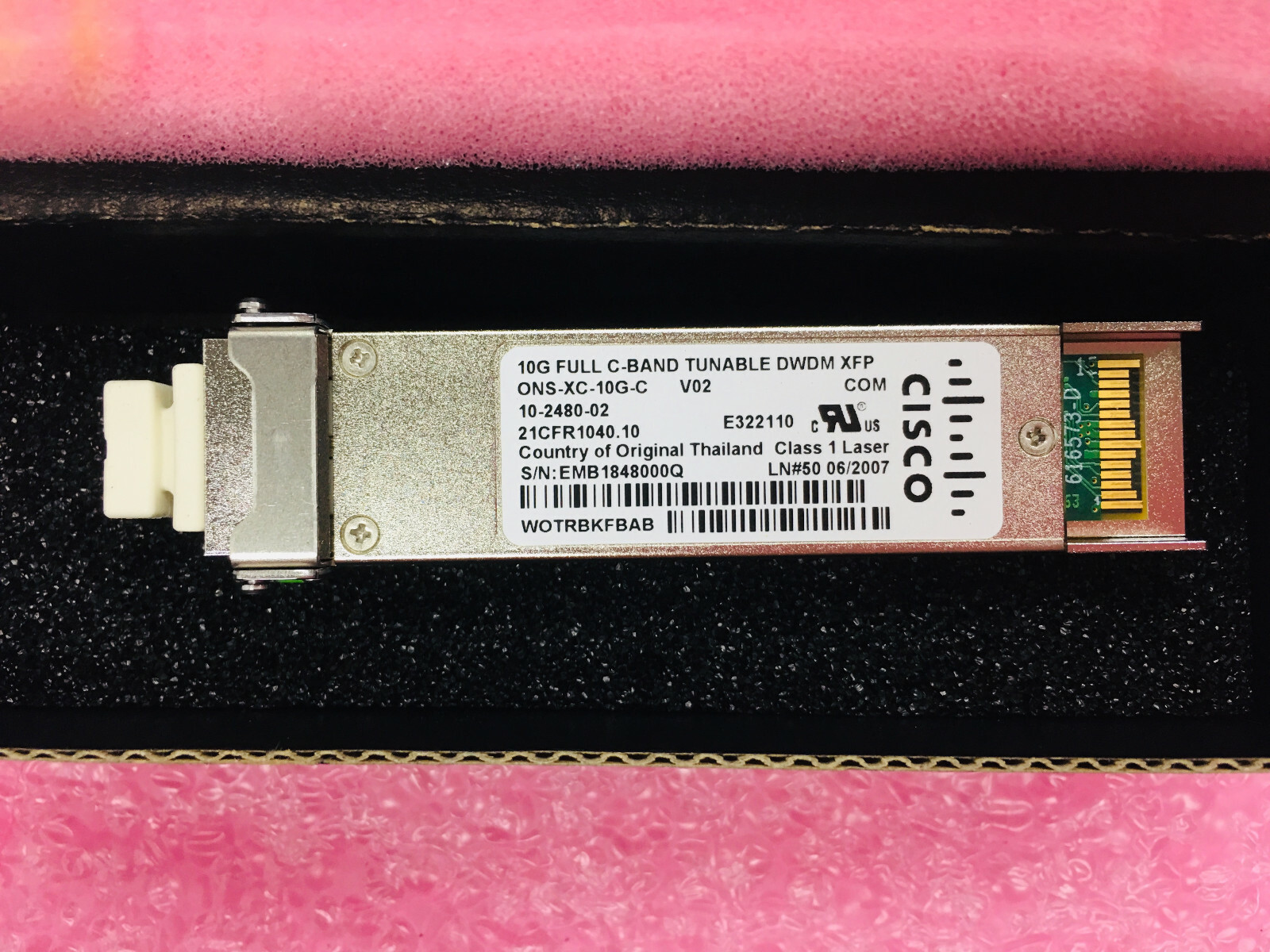 Cisco ONS-XC-10G-C DWDM Tunable 50GHz C-Band 1550nm 80Km XFP 10-2480-02