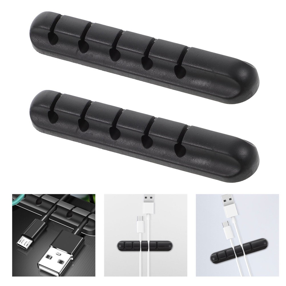 2 Pcs Silicone Desktop Organizer Mobile Phone Charging Cable Holder