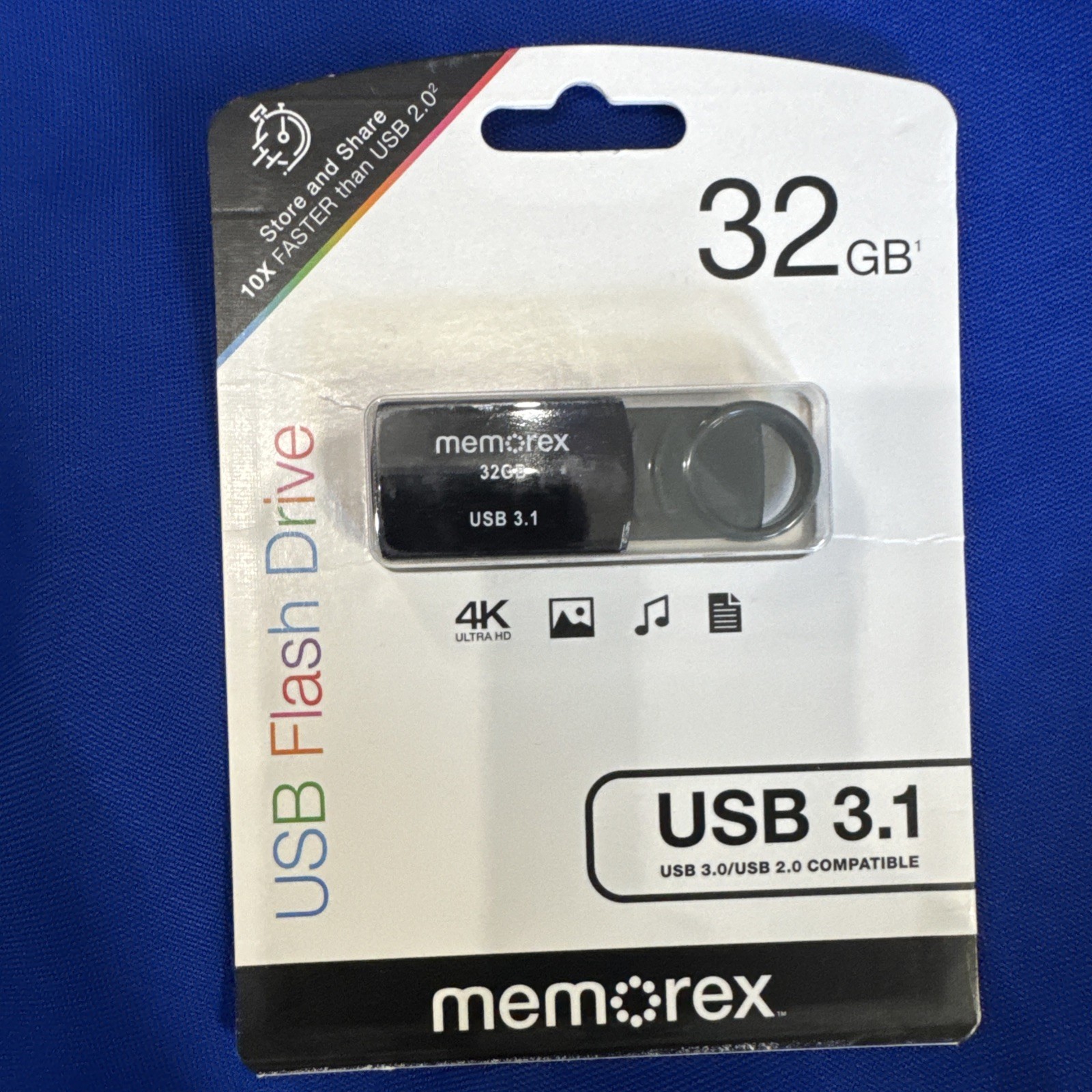 FAST SHIP🔥Memorex 32GB USB 3.1 Flash Drive Black PC/Mac USB 3.0/2.0 Compatible