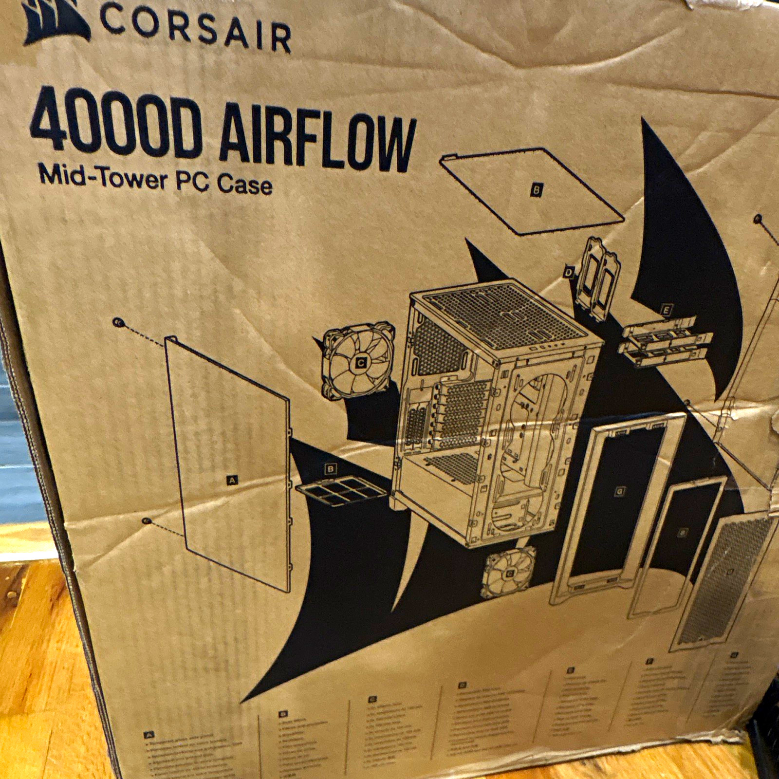 Corsair 4000D AIRFLOW ATX Mid-Tower PC Case Black w/ USB Audio Ports