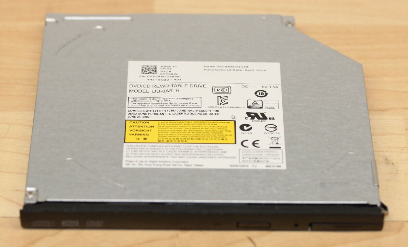 Dell/HP Super Multi SATA Slim DVD RW DU-8A5LH GU90N 0YYCRW 3/8 inch thickness