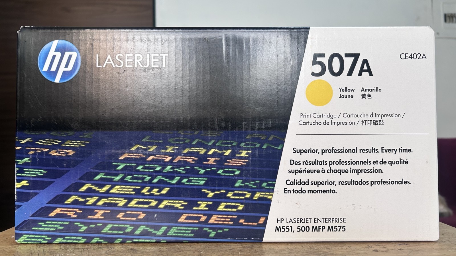 Genuine HP 507A CE402A Yellow Toner Cartridge New Sealed LaserJet M551 M575