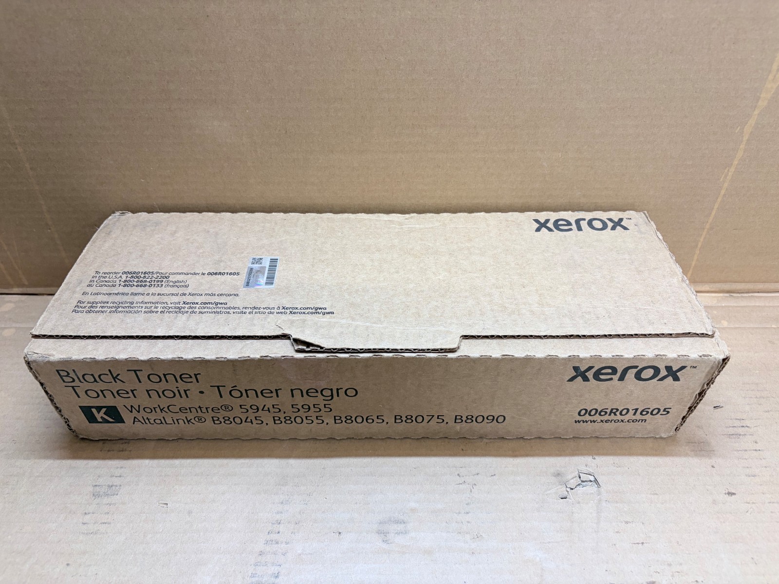 Genuine Xerox 006R01605 (6R1605) Black Toner 2-Pack - Factory Sealed - 