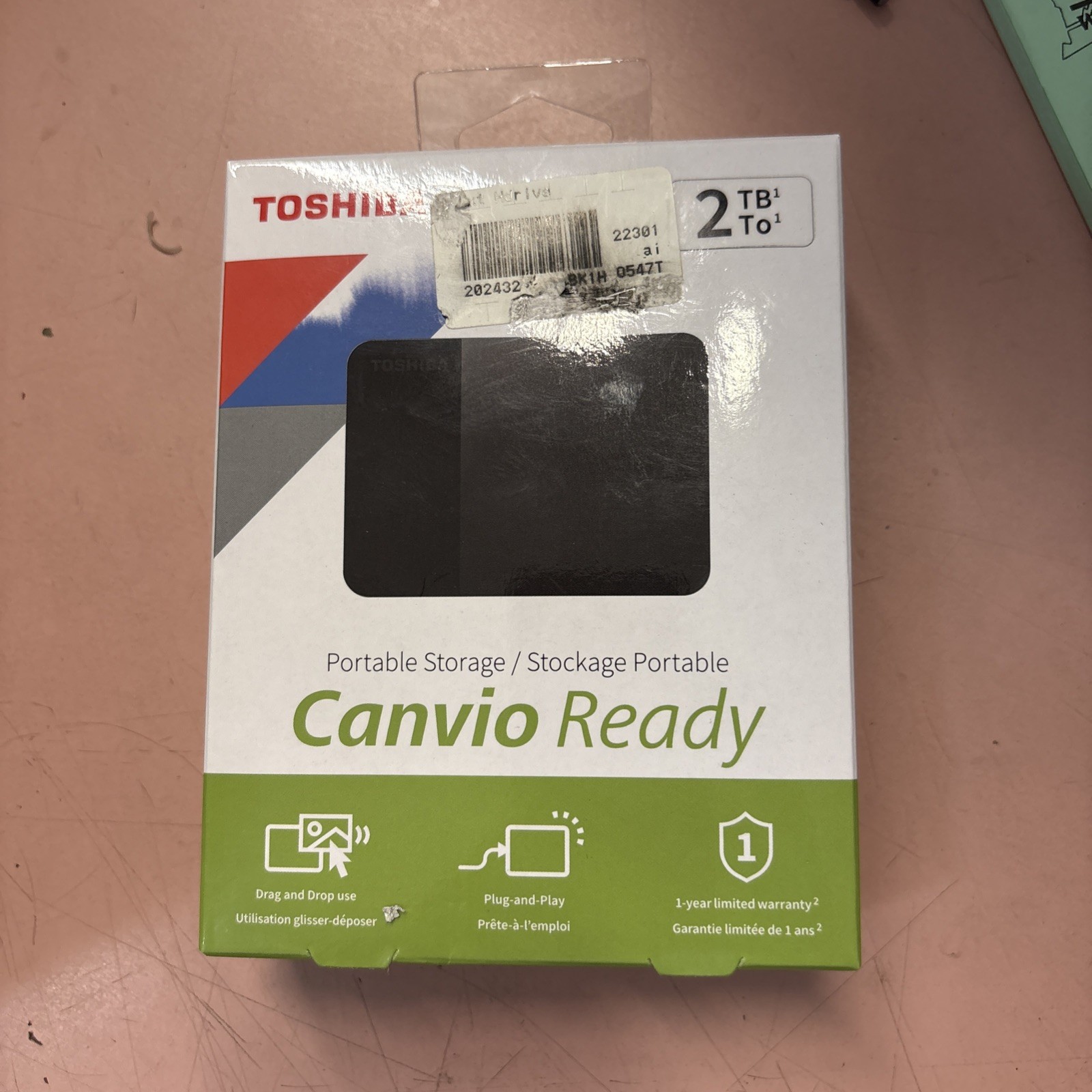 NIB Toshiba Canvio Ready 2TB 2.5" External Hard Drive - Black (HDTP320XK3AA)