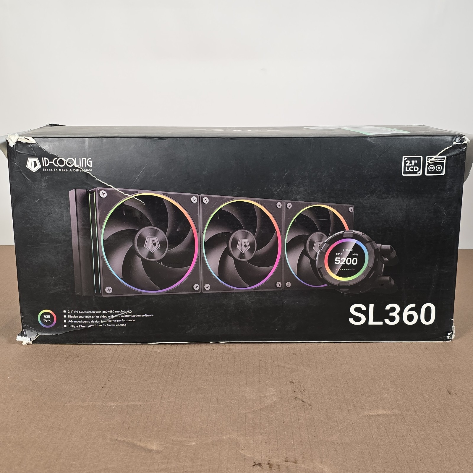 ID Cooling SL360 LCD Liquid Cooler