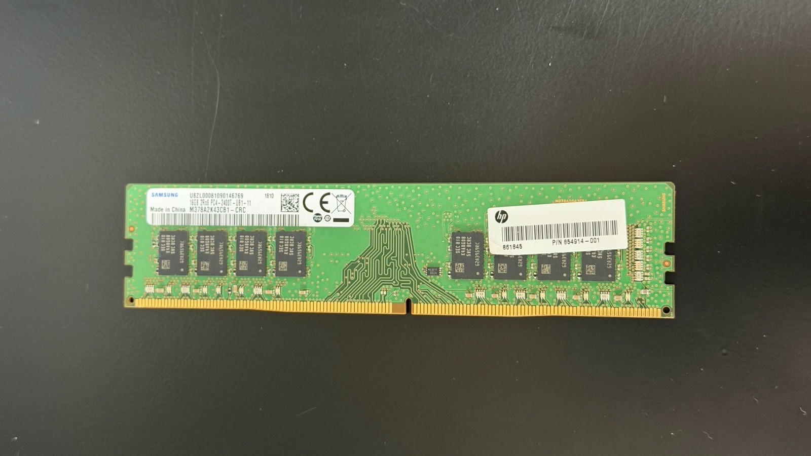 SAMSUNG 16GB 2RX8 PC4-2400T DDR4 M378A2K43CB1-CRC Desktop RAM Memory