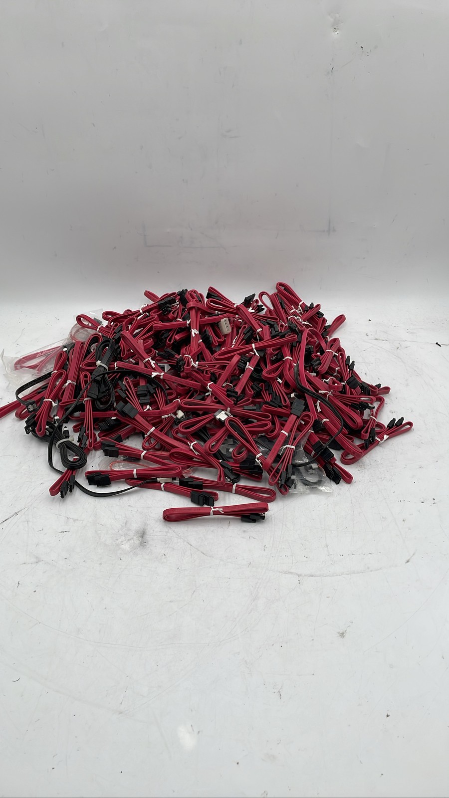 Foxconn E92245-001 SATA Data Cable 7-Pin Straight Latching Lead Red Bulk Lot 50+