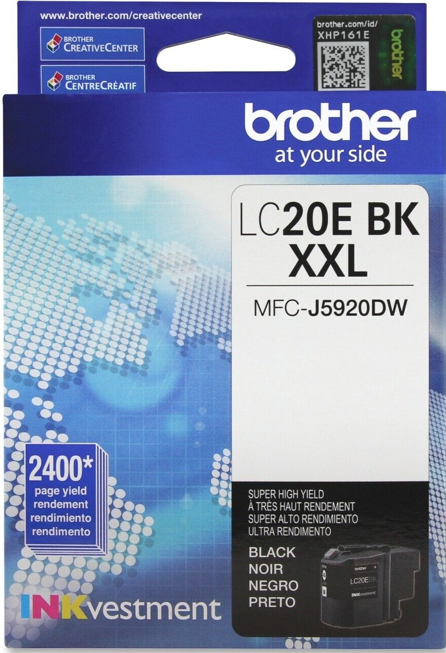 New Genuine Brother LC20E Black Ink Cartridge MFC-J5920DW, MFC-J775DW